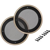 Luidsprekerrooster Subwoofer Grill 10,2 cm Zwart/Goud Frame - 76% Korting