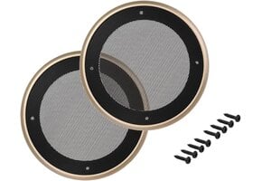 Luidsprekerrooster Subwoofer Grill 10,2 cm Zwart/Goud Frame - 76% Korting