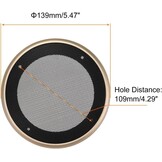Luidsprekerrooster Subwoofer Grill 10,2 cm Zwart/Goud Frame - 76% Korting
