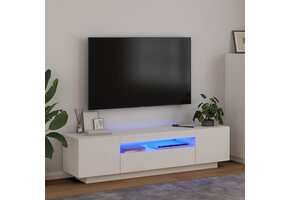 Tv-meubel met LED-verlichting 160cm Wit - 35% Korting