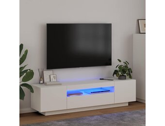 Tv-meubel met LED-verlichting 160cm Wit - 35% Korting