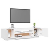 Tv-meubel met LED-verlichting 160cm Wit - 35% Korting
