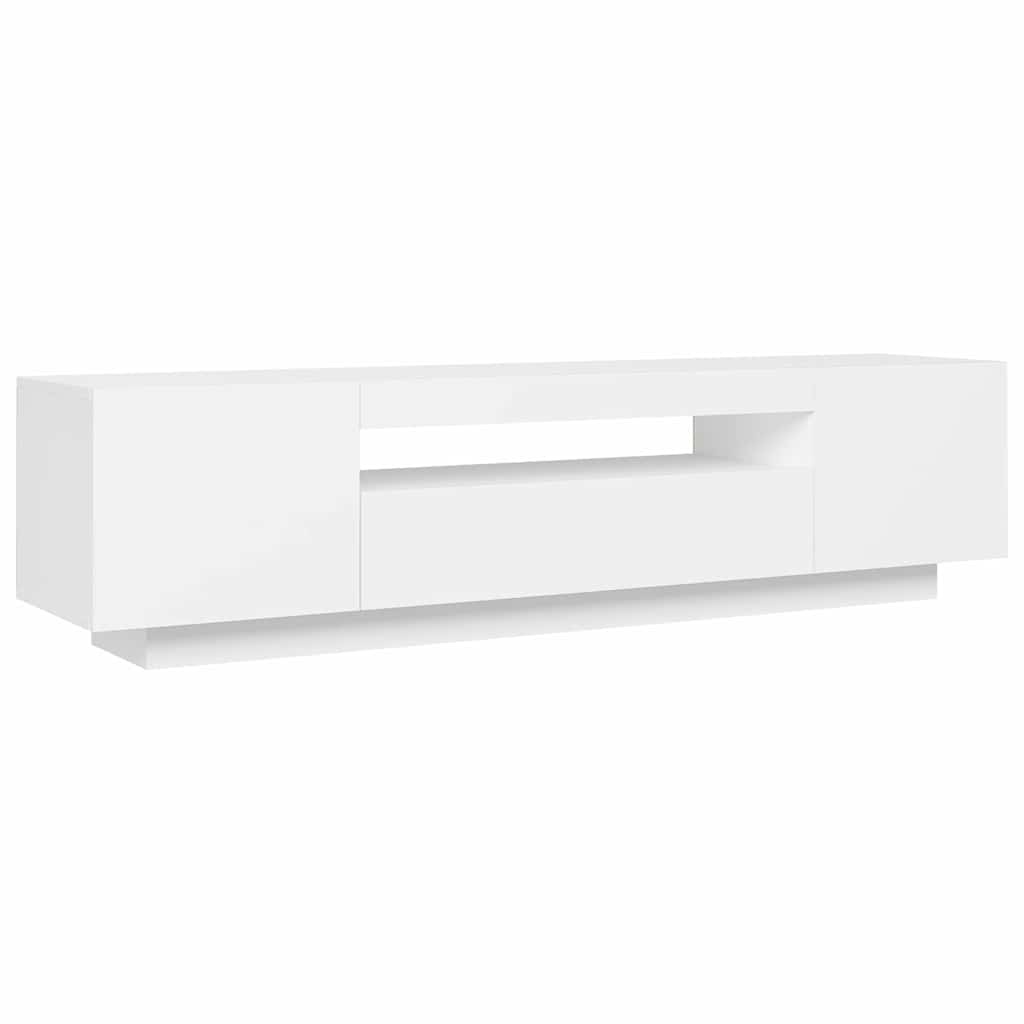 Tv-meubel met LED-verlichting 160cm Wit - 35% Korting