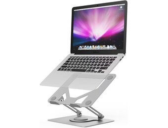 Laptopstandaard Zilver: Verstelbaar, Draaibaar & Geventileerd (27% korting)