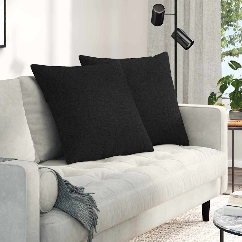 VidaXL Sofa Kussens Stof Zwart (2 stuks) - 34% Korting!