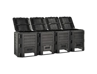 vidaXL Compostbak 1600 L zwart