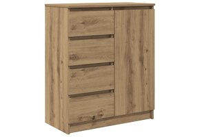 vidaXL Dressoir met Lades 71x35x84 cm Spaanplaat Artisanaal Eiken - 35% Korting
