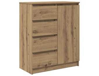 vidaXL Dressoir met Lades 71x35x84 cm Spaanplaat Artisanaal Eiken - 35% Korting