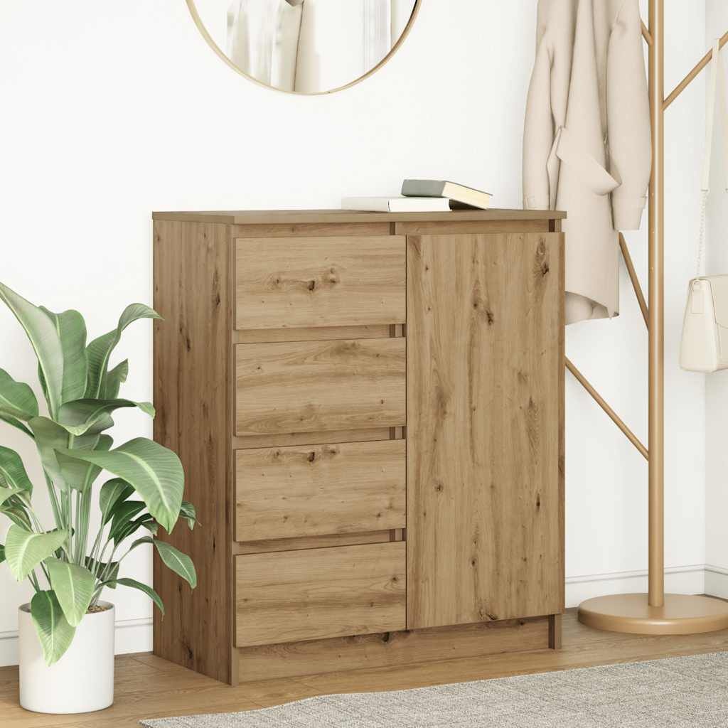 vidaXL Dressoir met Lades 71x35x84 cm Spaanplaat Artisanaal Eiken - 35% Korting