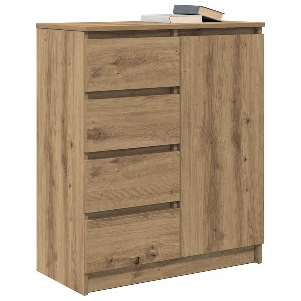 vidaXL Dressoir met Lades 71x35x84 cm Spaanplaat Artisanaal Eiken - 35% Korting