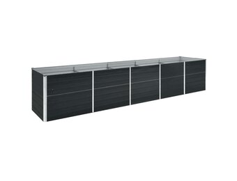 Verhoogde Plantenbak Staal Antraciet 400x80x77 cm - 35% Korting!
