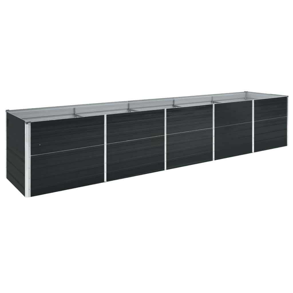 Verhoogde Plantenbak Staal Antraciet 400x80x77 cm - 35% Korting!