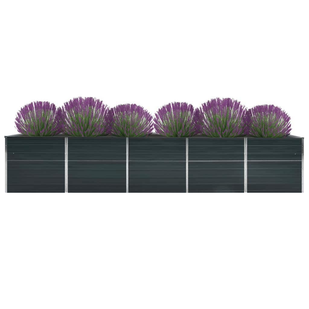Verhoogde Plantenbak Staal Antraciet 400x80x77 cm - 35% Korting!