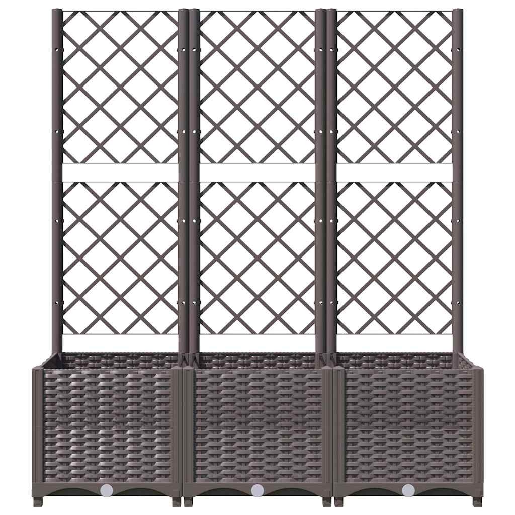 Plantenbak met Latwerk 120x40x136 cm Bruin - 29% Korting