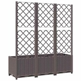 Plantenbak met Latwerk 120x40x136 cm Bruin - 29% Korting