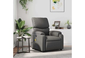 Verstelbare Massagestoel Kunstleer Grijs - 35% Korting!