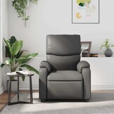 Verstelbare Massagestoel Kunstleer Grijs - 35% Korting!