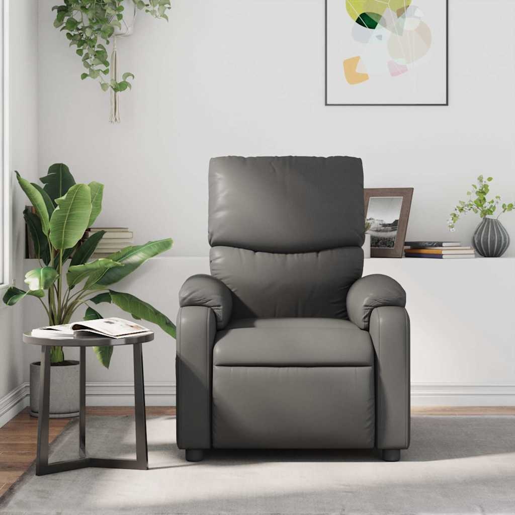 Verstelbare Massagestoel Kunstleer Grijs - 35% Korting!