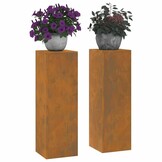 vidaXL Cortenstaal Plantenbakken (2 stuks) - Roestig - 75cm Hoog - 34% Korting