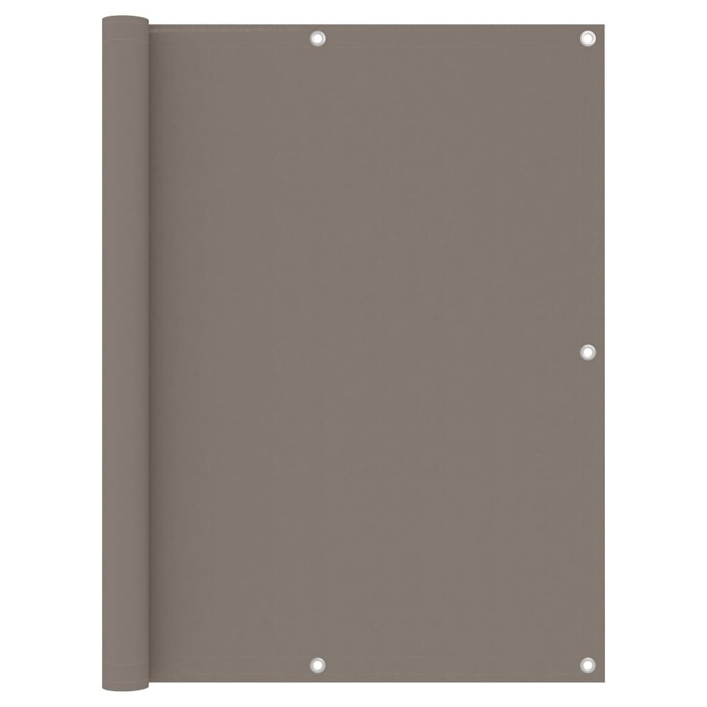 Balkonscherm 120x600cm Oxford Stof Taupe - 33% Korting