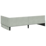 Lichtgrijs Hoekbedframe 80x200 cm - Velvet & Hout - 35% Korting