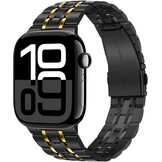 RVS Horlogeband Zwart-Goud voor Apple Watch - 76% Korting