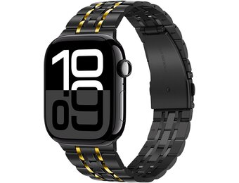 RVS Horlogeband Zwart-Goud voor Apple Watch - 76% Korting