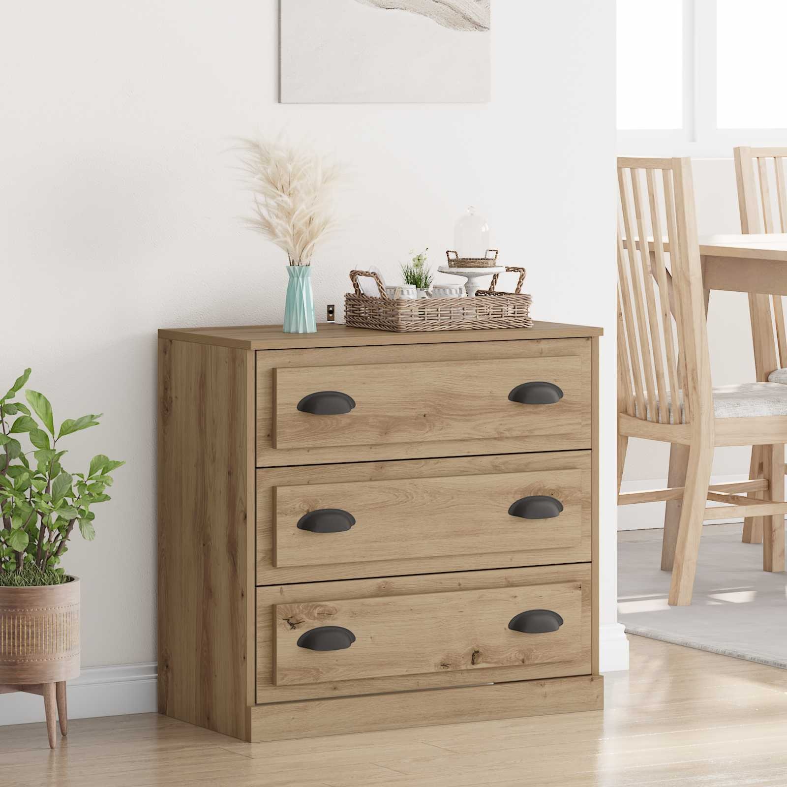 vidaXL Dressoir Artisan Eiken: 34% Korting - 70x35.5x67.5cm