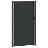 Zwarte Gepoedercoate Stalen Tuinpoort 110x205 cm - 35% Korting