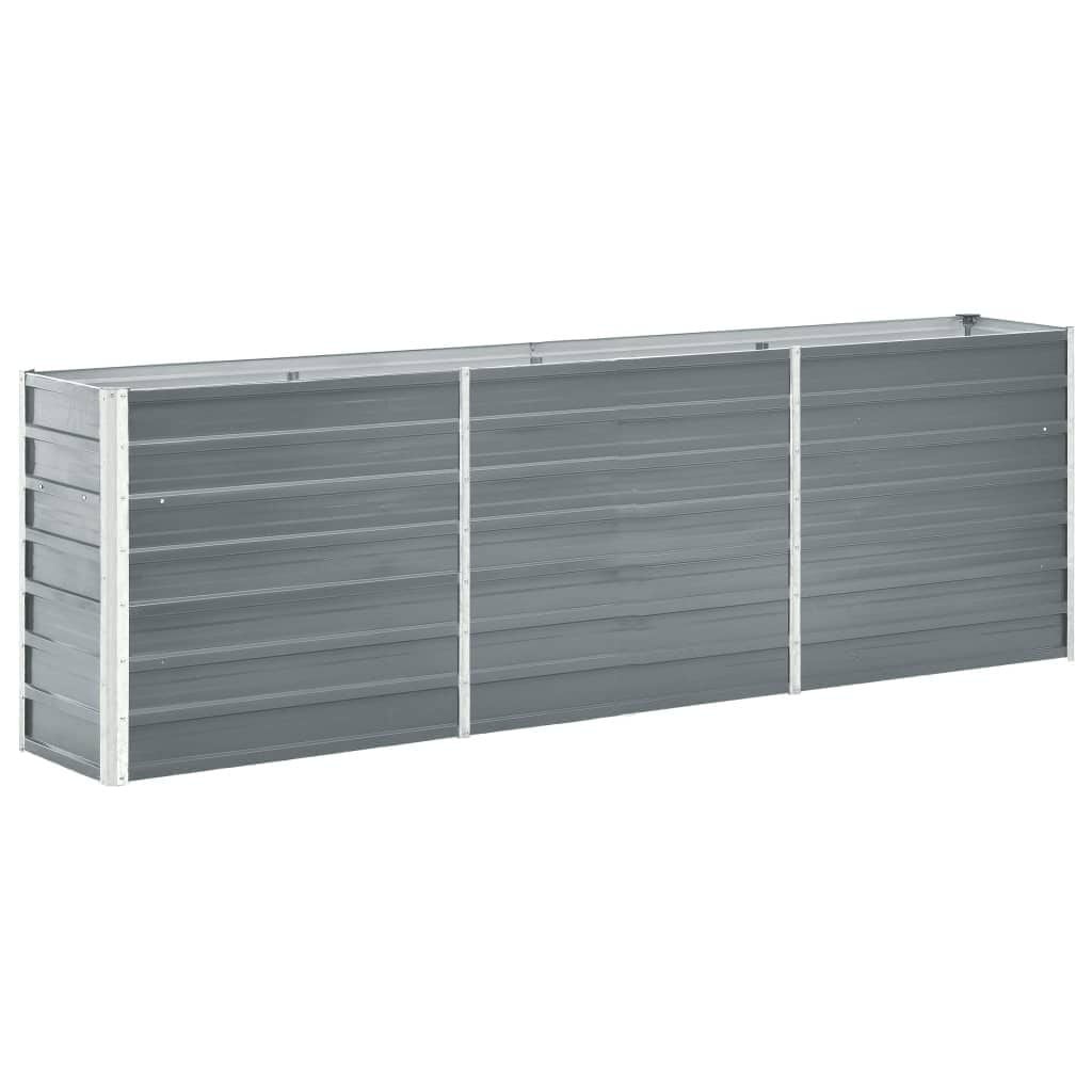 Verhoogde Plantenbak 240x40x77 cm Staal Grijs - 34% Korting