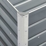 Verhoogde Plantenbak 240x40x77 cm Staal Grijs - 34% Korting
