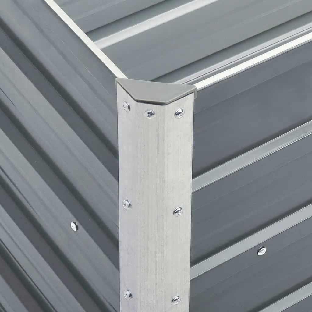 Verhoogde Plantenbak 240x40x77 cm Staal Grijs - 34% Korting