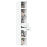 Hoge kast 30x42,5x185 cm bewerkt hout wit - 35% korting