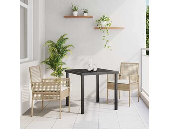 VidaXL Tuinstoel Beige Poly Rattan (2 st.) - 34% Korting