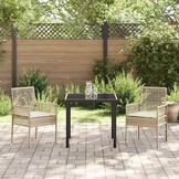 VidaXL Tuinstoel Beige Poly Rattan (2 st.) - 34% Korting