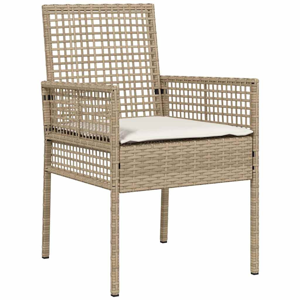 VidaXL Tuinstoel Beige Poly Rattan (2 st.) - 34% Korting