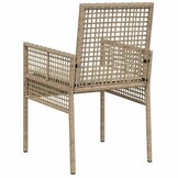 VidaXL Tuinstoel Beige Poly Rattan (2 st.) - 34% Korting