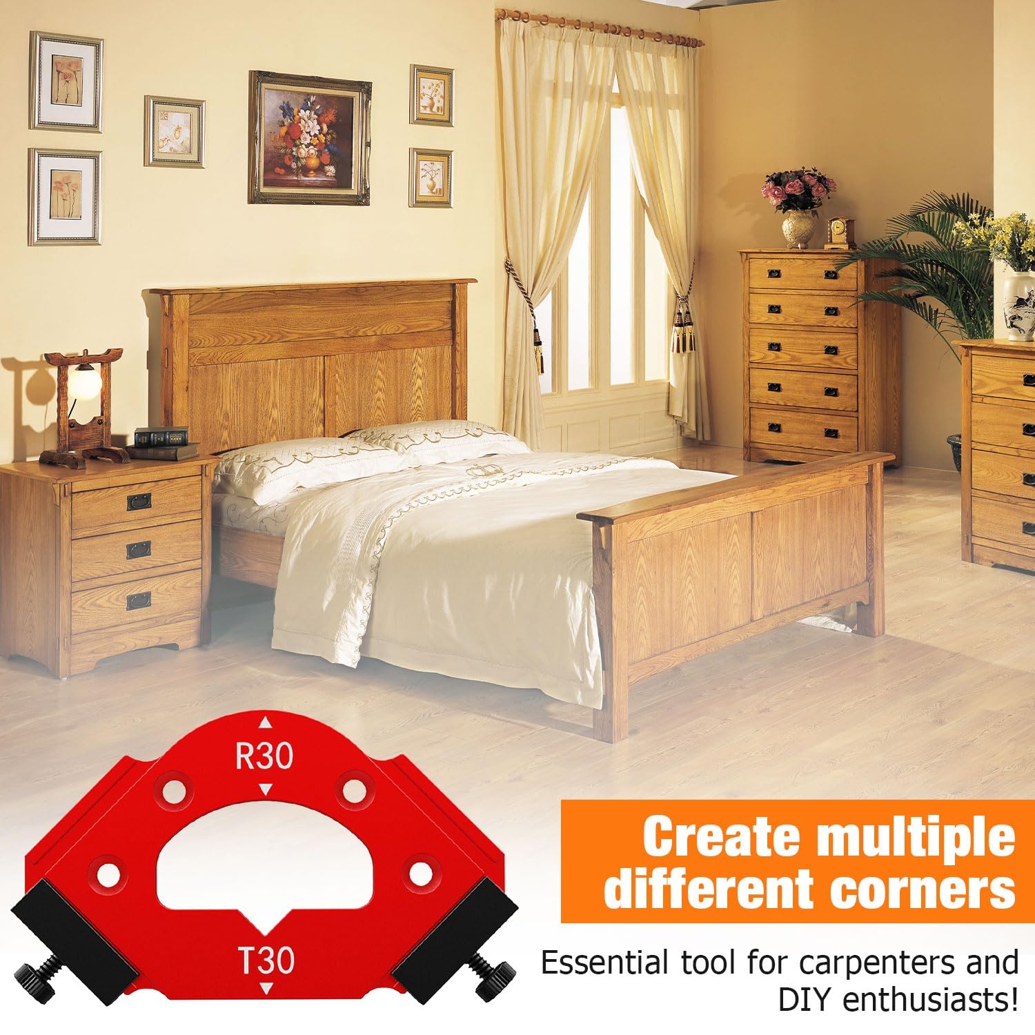 Freessjabloon 3-in-1 Hoekpositionering R30 Aluminium 73% Korting