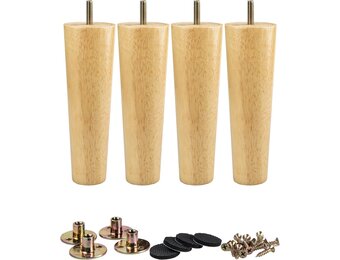 Set van 4 Massief Houten Meubelpoten 10 cm Taps - 78% Korting!
