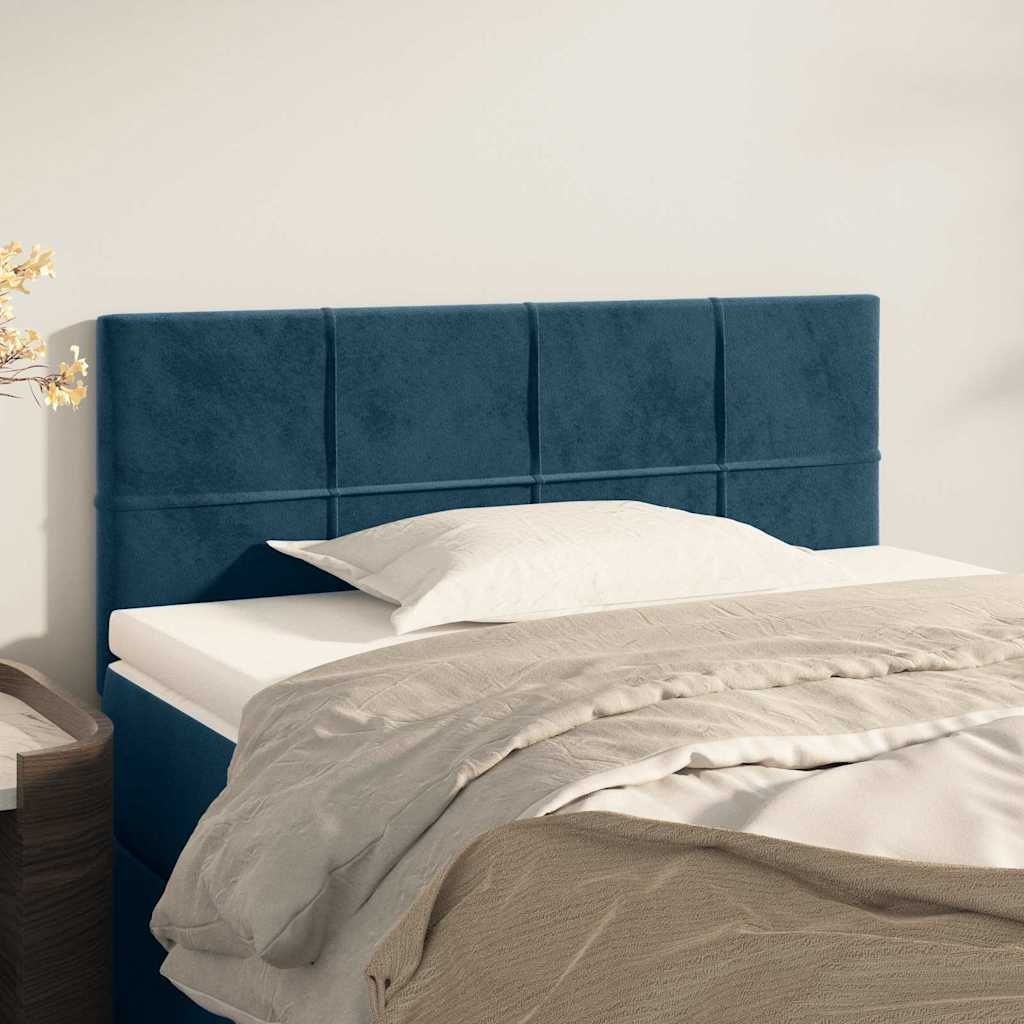 Donkerblauw Hoofdbord 90x5x78/88 cm - 77% Korting