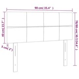 Donkerblauw Hoofdbord 90x5x78/88 cm - 77% Korting