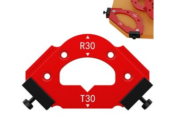 Freessjabloon Bovenfrees 3-in-1 R- & T-hoeken | Aluminium R30 | 73% Korting