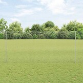 vidaXL Ingegrapte Hekpalen - 11 stuks - Zilver - 180 cm - Gepoedercoat Staal (34% Korting)