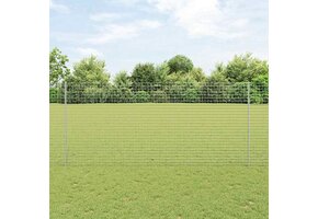 vidaXL Ingegrapte Hekpalen - 11 stuks - Zilver - 180 cm - Gepoedercoat Staal (34% Korting)