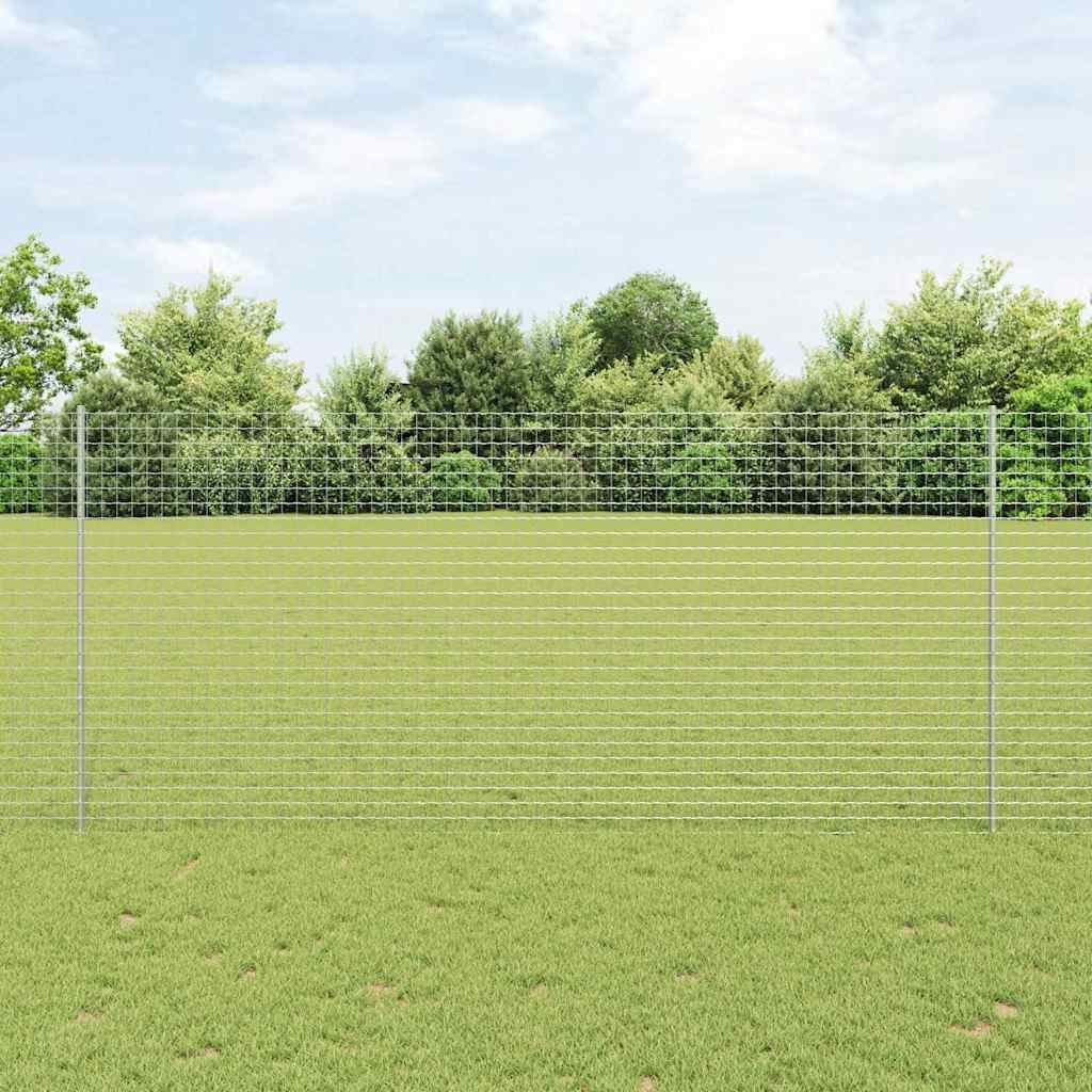 vidaXL Ingegrapte Hekpalen - 11 stuks - Zilver - 180 cm - Gepoedercoat Staal (34% Korting)