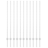 vidaXL Ingegrapte Hekpalen - 11 stuks - Zilver - 180 cm - Gepoedercoat Staal (34% Korting)