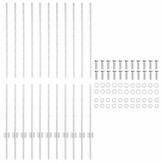 vidaXL Ingegrapte Hekpalen - 11 stuks - Zilver - 180 cm - Gepoedercoat Staal (34% Korting)