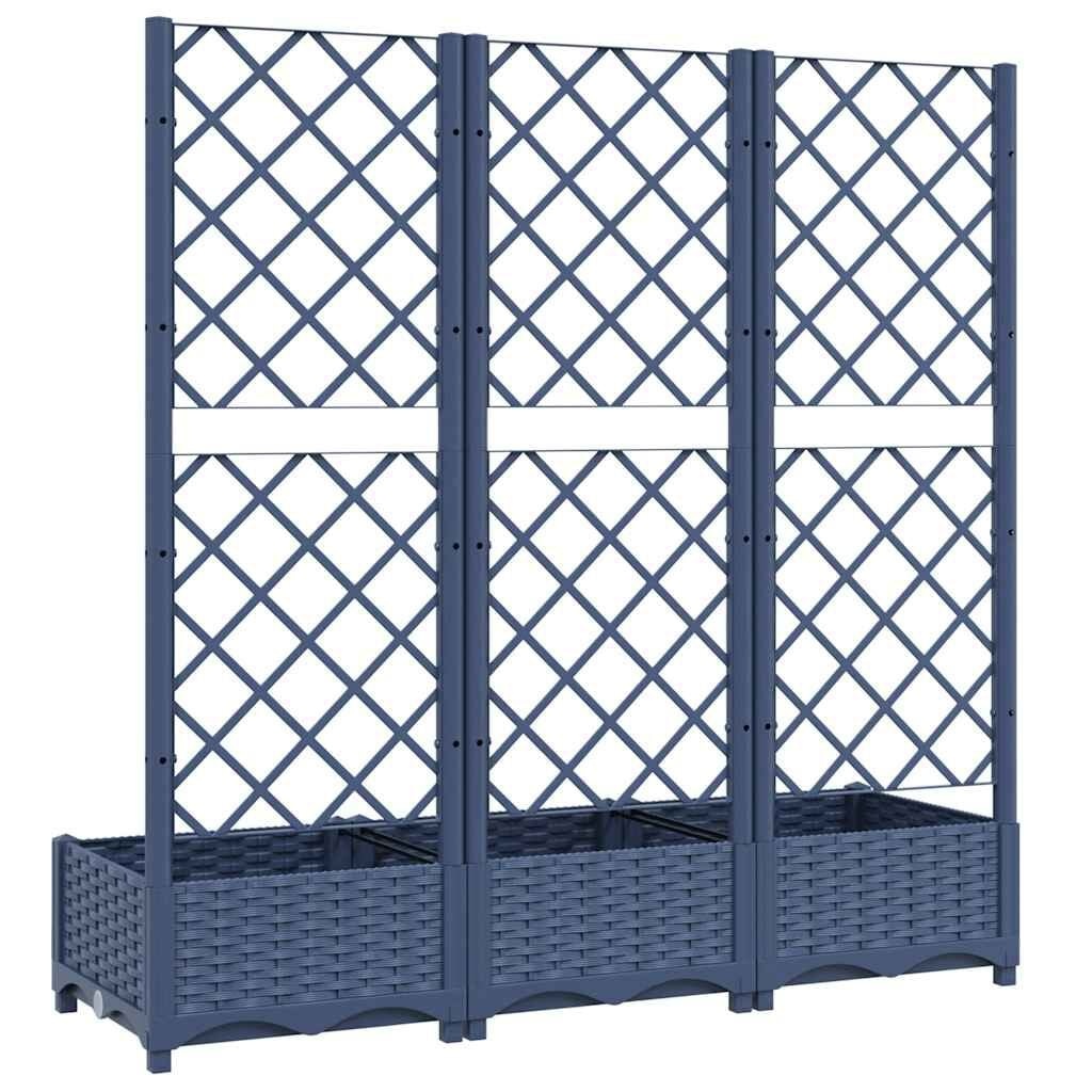Plantenbak met latwerk 120x40x121,5 cm Donkergrijs - 34% Korting