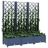 Plantenbak met latwerk 120x40x121,5 cm Donkergrijs - 34% Korting