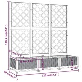 Plantenbak met latwerk 120x40x121,5 cm Donkergrijs - 34% Korting